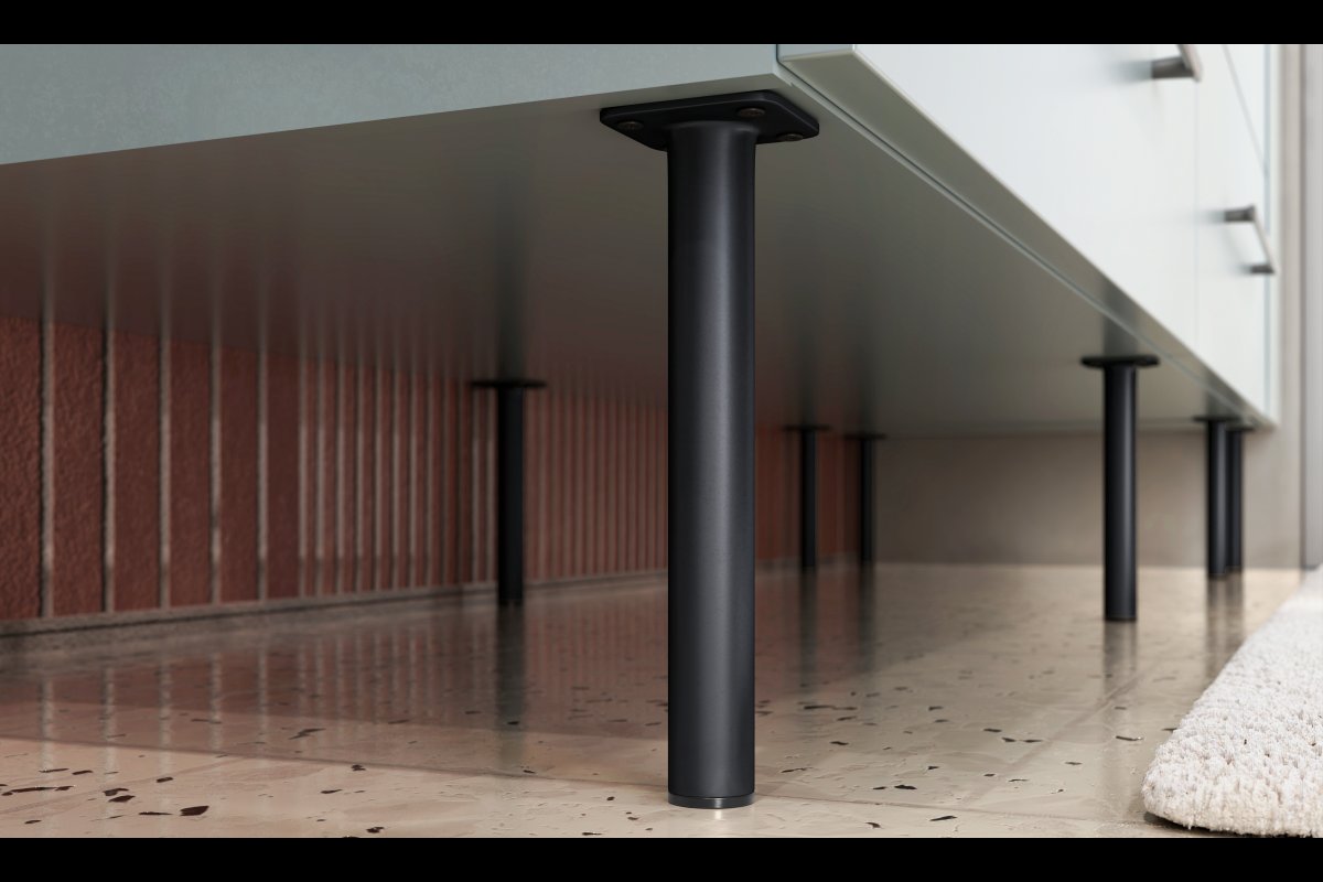 Cabinet Furniture Feet 150mm Black Leg