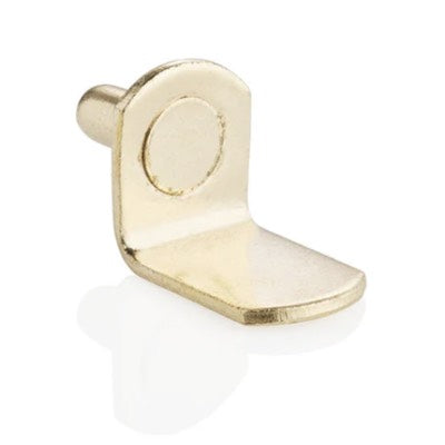 5mm Polished Brass Shelf Support Plug In L Shaped Pins