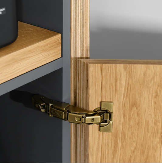 Blum 71B7550D Soft Close 125° ANTIQUE BRASS 0-Protrusion Overlay Hinge