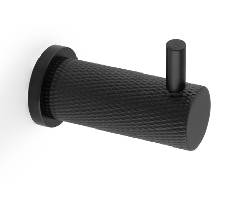 Single Knurled Coat Hook Wall Door Mounted Hanger Brunel