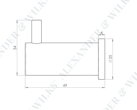 Single Lines Coat Hook Wall Door Mounted Hanger Brunel