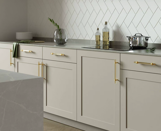 Cabinet Handle Lucent Collection Acrylic Champagne With Brass Ring