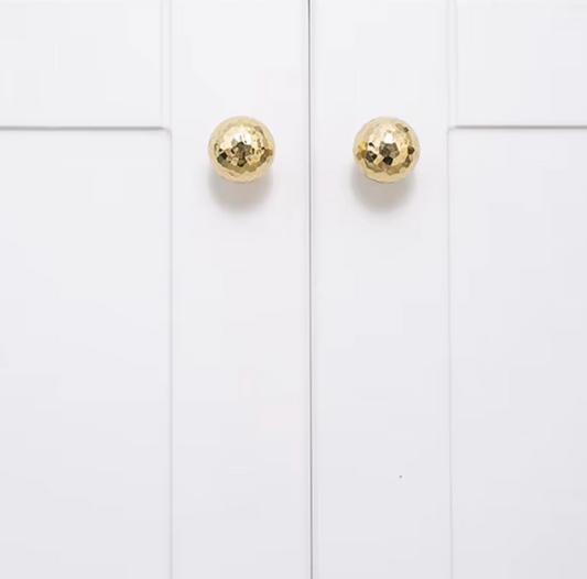 Cabinet Knobs Artisan Hand Hammered Collection Polished Brass