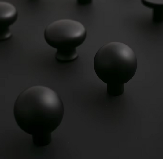 Cabinet Knob Sphere Smooth Collection Matt Black