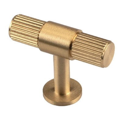 Carlisle-Brass-Fingertip-Lines-T-Bar-Cupboard-Knob-Satin-Brass-FTD711SB