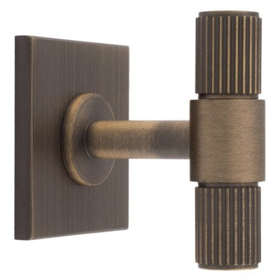 Carlisle-Brass-Harmonise-Lines-T-Bar-Cupboard-Knob-on-Backplate-Antique-Brass-FTD711AB40AB