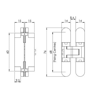 Ceam 3D Cabinet Concealed Adjustable Hinges 929