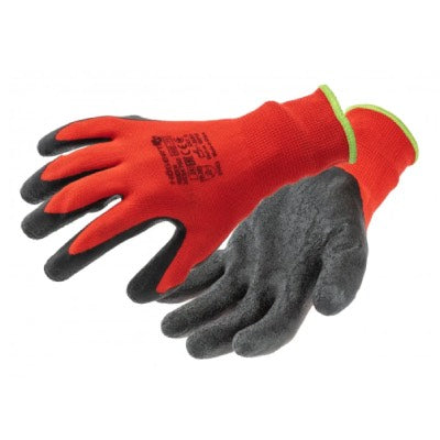 Construction Working Safety Gloves Latex Coated Red