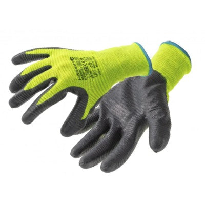 Construction Working Safety Gloves Nitrile Coated Green