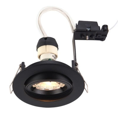 Downlight-Saxby-Black-Cast-Tilt-Adjustable-Dimmable-Spotlight-