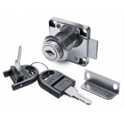 Drawer Rim Lock Ø19mm Cylinder Chrome with Foldable Key