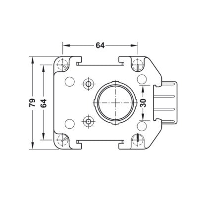 Häfele-AXILO-78-Plinth-Foot-Top-Section-Press-Fixing-