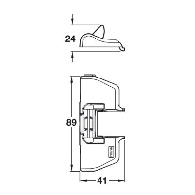 Hafele Add on Soft Close Hinge Adaptor for 165° Hinges
