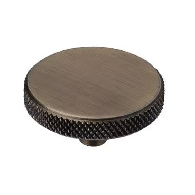 Hafele Barchester Knurled Cupboard Knob Antique Bronze
