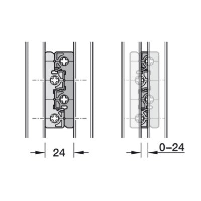 Hafele Ixconnect UC 262.00.100 Plastic Universal Connector