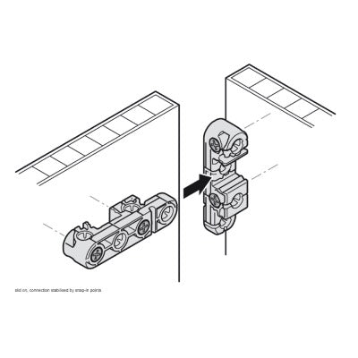 Hafele Ixconnect UC 262.00.100 Plastic Universal Connector