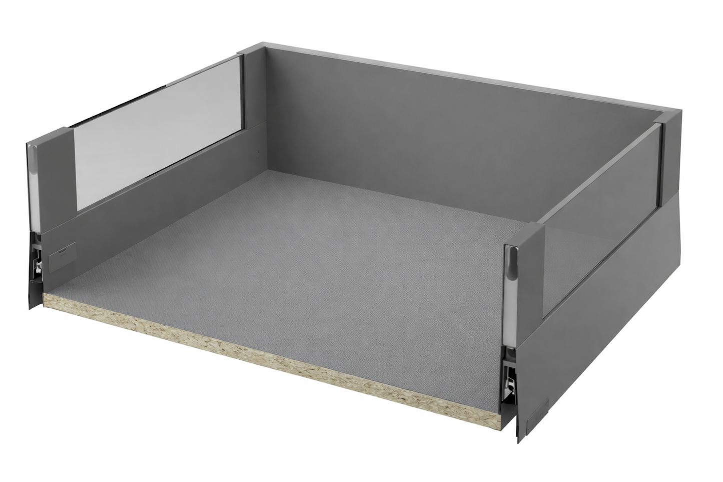 Blum MERIVOBOX Drawer Set E Height BOXGLASS Orion Grey