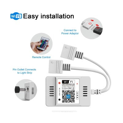 RGB Led Strip WIFI Remote Controller Dual Output