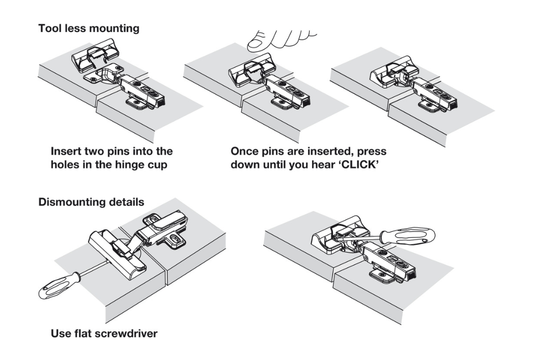 Hafele Add on Soft Close Hinge Adaptor for 110° Hinges