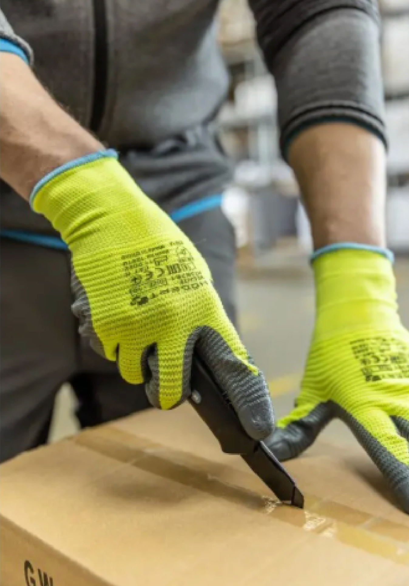 Construction Working Safety Gloves Nitrile Coated Green