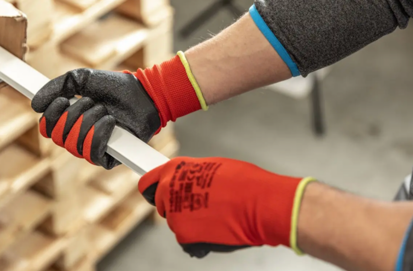 Construction Working Safety Gloves Latex Coated Red