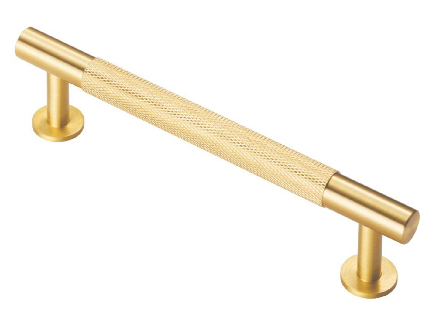 Carlisle Brass Cabinet T-Bar Knurled Pull Handle Satin Brass FTD700