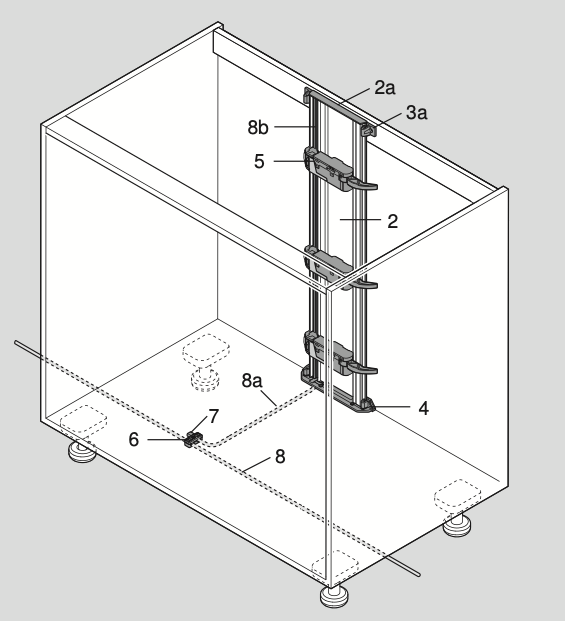 Blum SERVO-DRIVE Cabinet Bracket Profile 800mm