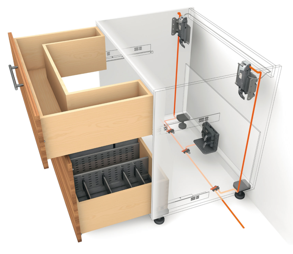 Blum Z10D0311 SERVO-DRIVE Cabinet Attachment Bracket