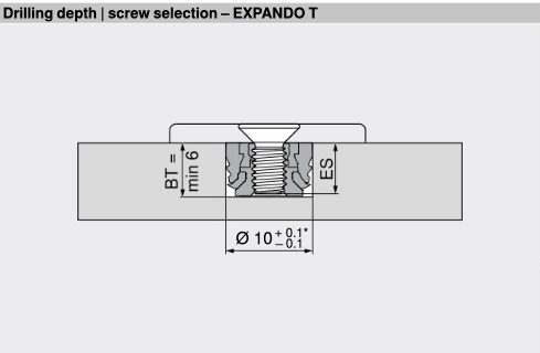Blum 70T4532T Dowel EXPANDO T