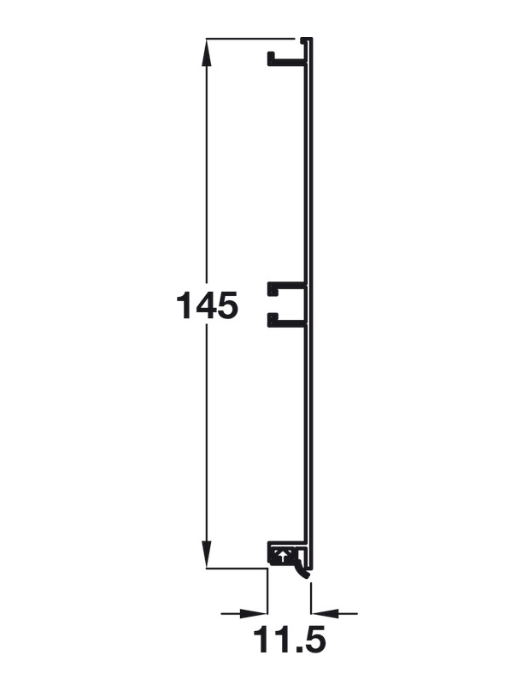 Hafele Kitchen Plinth Panel 3M Aluminium