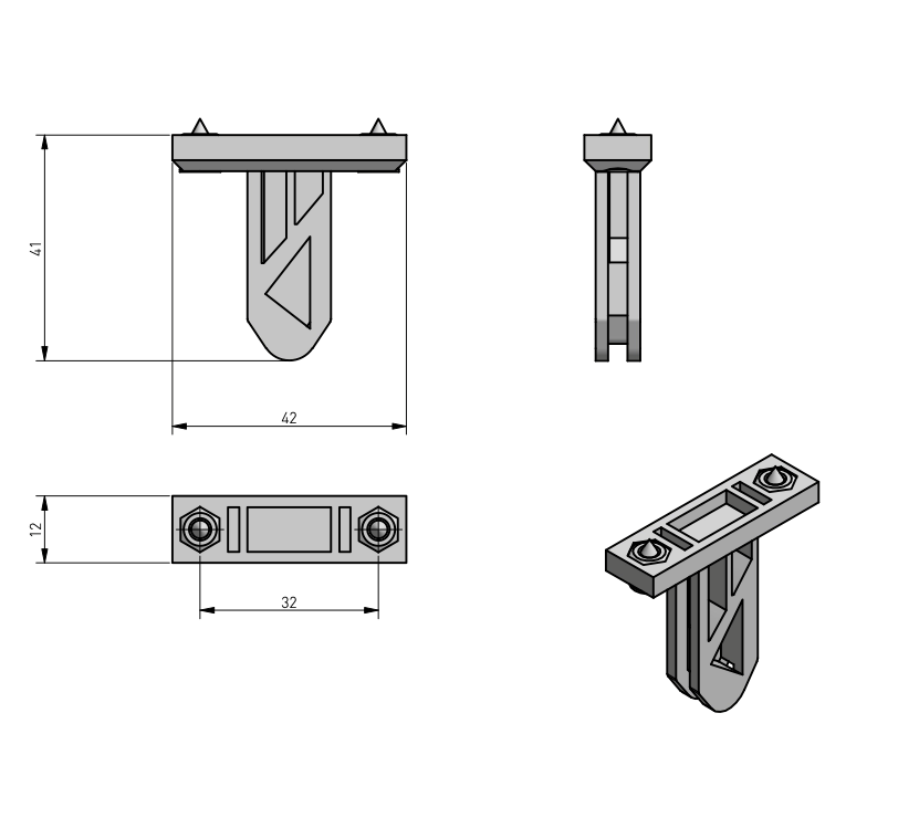 Front Fixing Template for Mounting AXISPRO Drawer Fronts