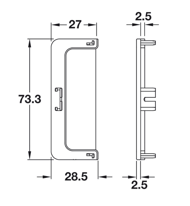 Gola System C Plus Profile Plastic Trim Caps