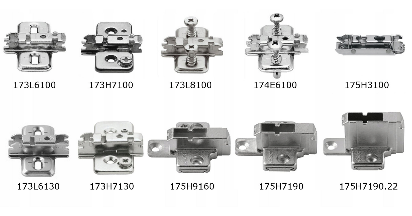Blum Mounting Plate 175H7190 ANTIQUE BRASS Cruciform 9mm Spacing Zinc