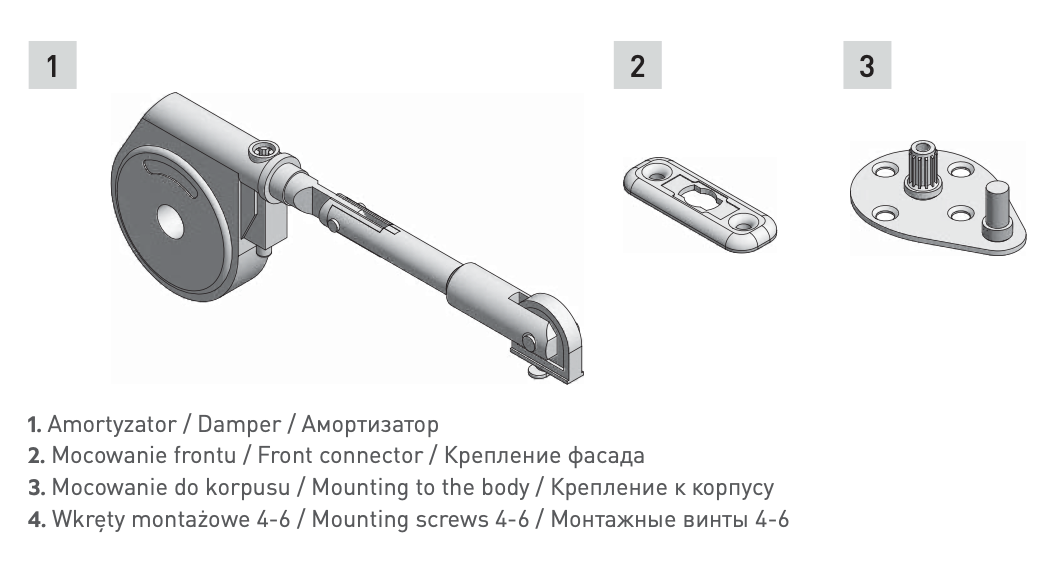 Stay Lift for Drop Down Cabinet Doors SHORT