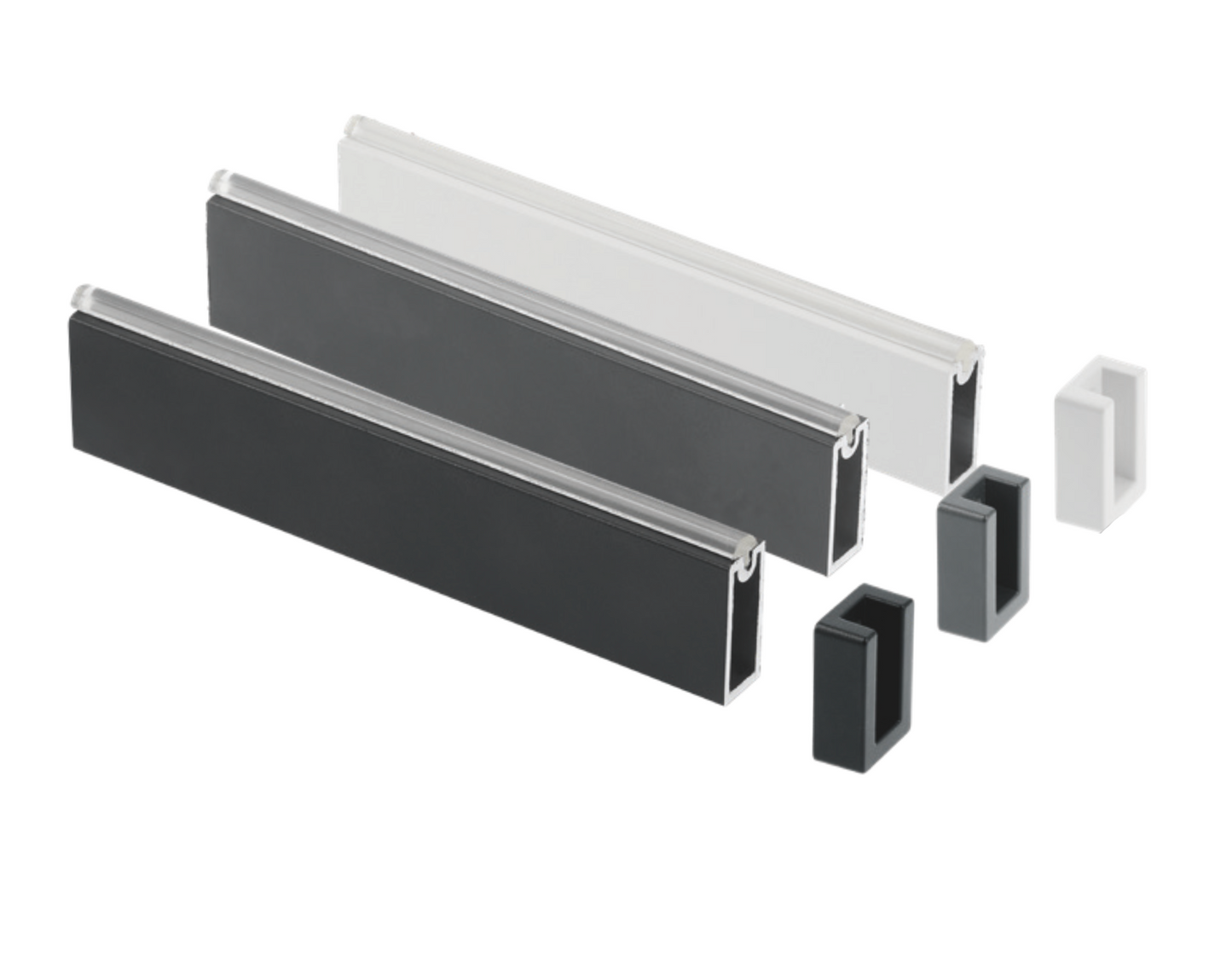 Wardrobe Hanging Rail Black Rectangular
