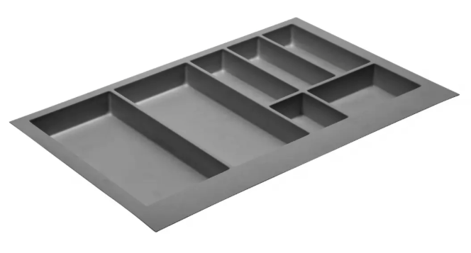 Cutlery Tray Plastic Anthracite for Kitchen Cabinet