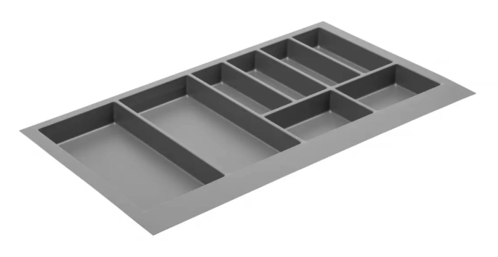 Cutlery Tray Plastic Anthracite for Kitchen Cabinet