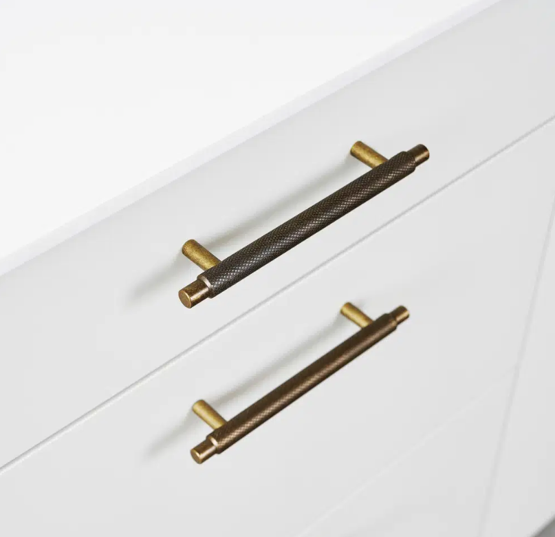 Furnipart Manor Knurled Pull Handle Antique Brass