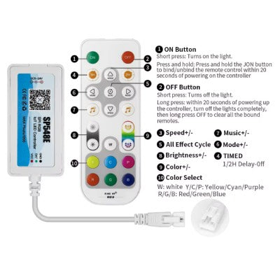 WIFI Addressable Led RGB Neon Music Remote Controller SP548E