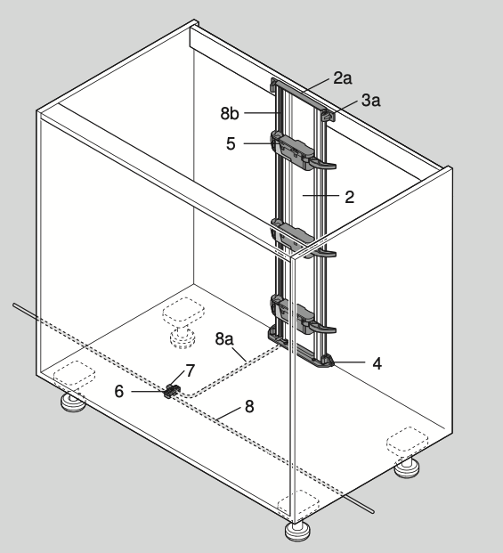 Blum SERVO-DRIVE Cabinet Bracket Profile 1170mm