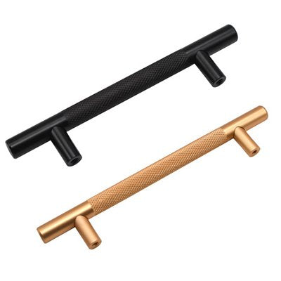knurled-t-bar-black-gold-door-handle