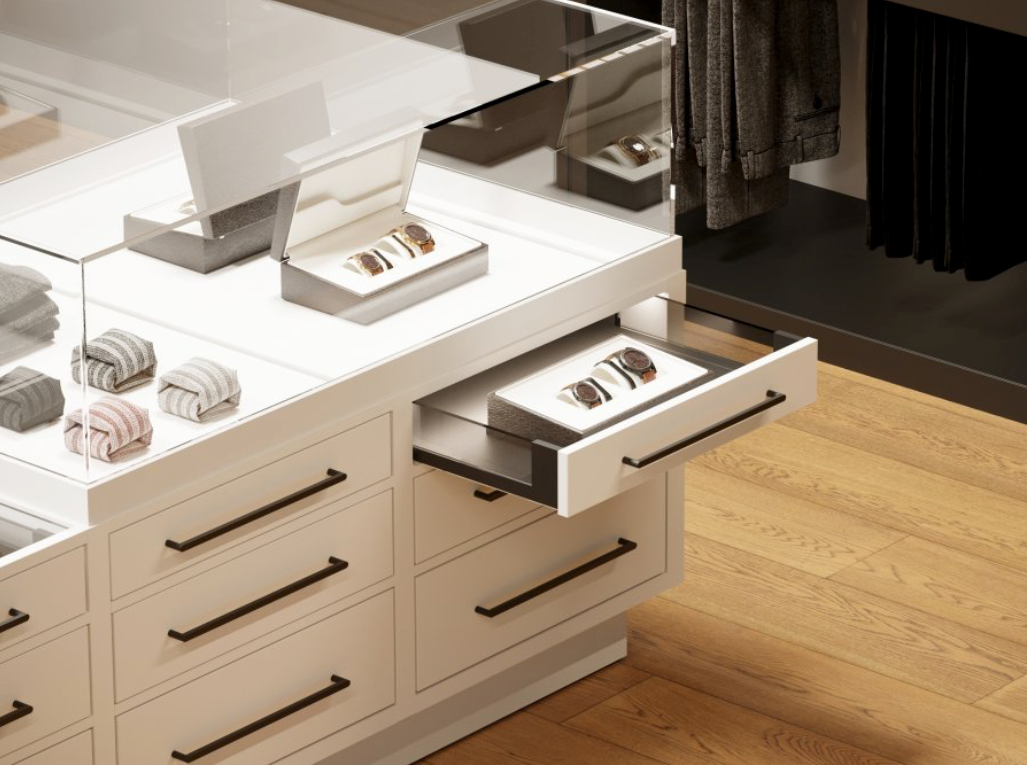 Metal Drawer Set Medium AxisPro GLASS Slim Box System B120mm