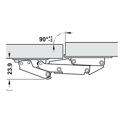 356.36.607-Hafele-Swing-Up-Flap-Hinge-with-soft-close