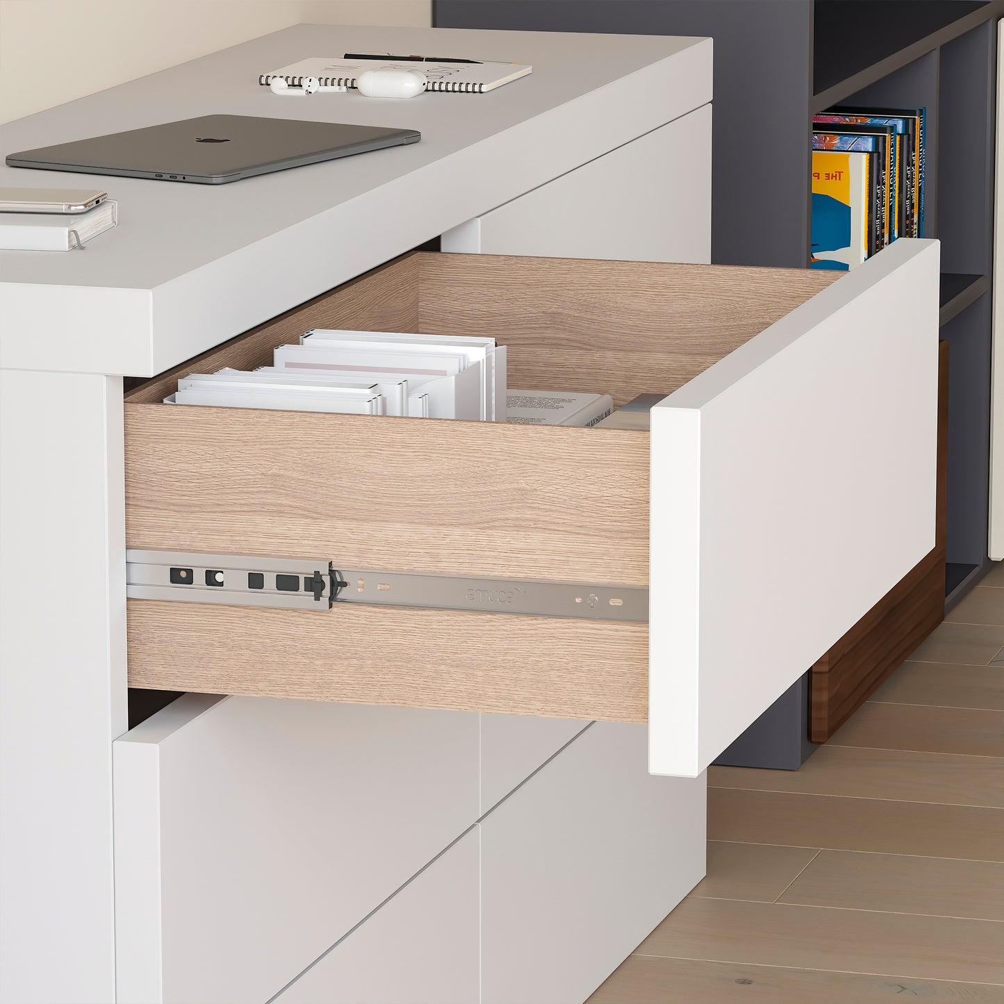 Drawer Runners Push To Open Soft Close Side Mounted Ball Bearing Slides