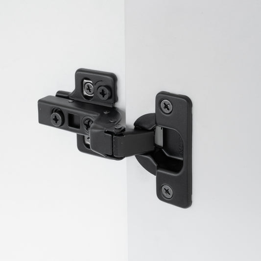 Cabinet Hinge Soft Close 100° SATIN BLACK Inset Set Two