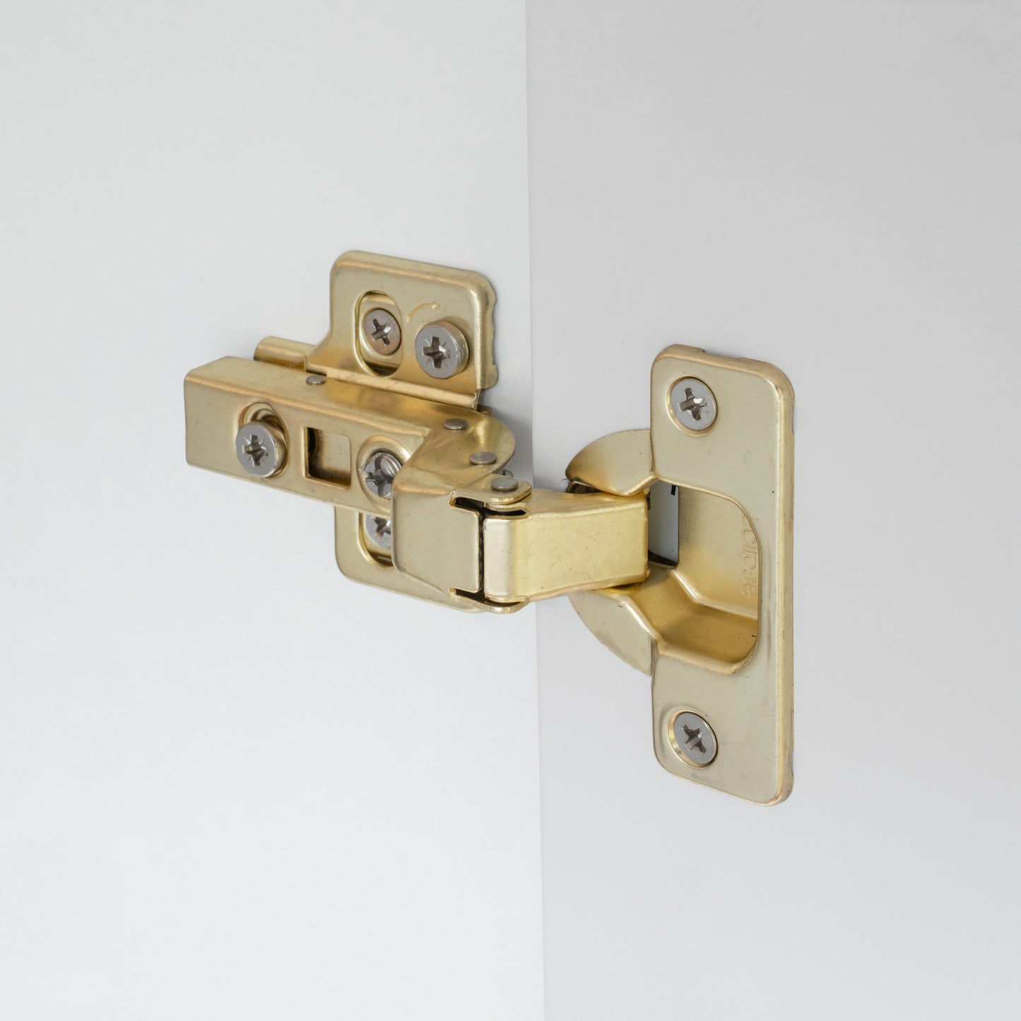 Cabinet Hinge Soft Close 100° SATIN BRASS Inset Set Two