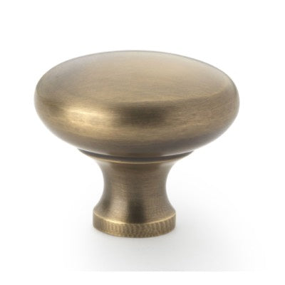 Alexander and Wilks Wade Round Cabinet Knob Antique Brass