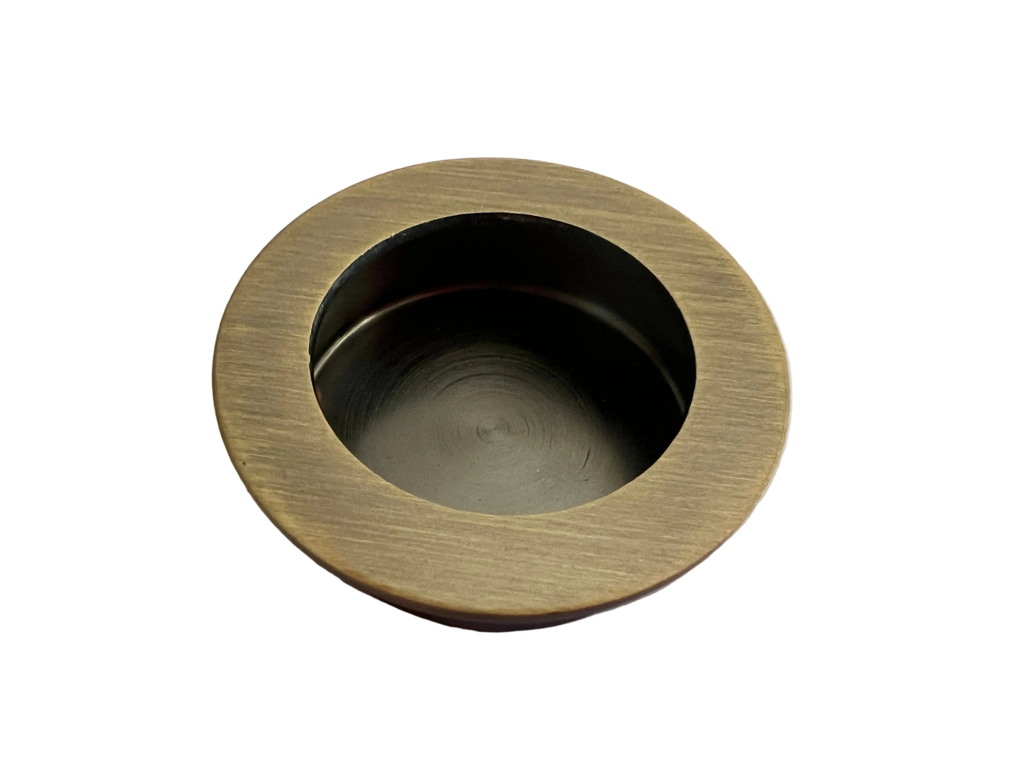 Antique Brass Recessed Flush Sliding Door Handle Inset Round Handle