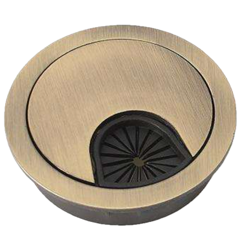 Metal Desk Grommet 60mm Antique Brass Computer Cable Tidy for Desk