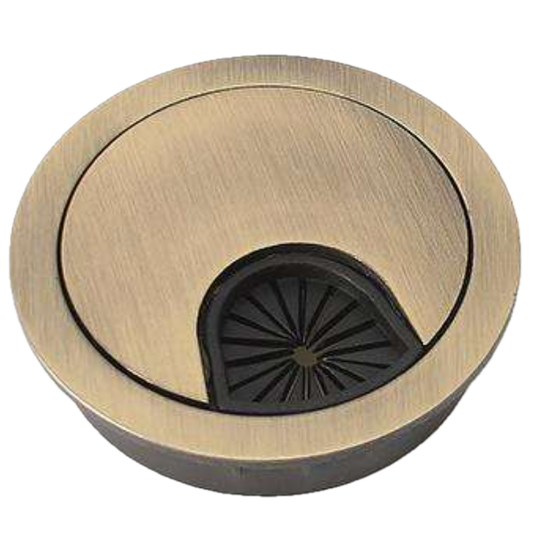 Metal Desk Grommet 60mm Antique Brass Computer Cable Tidy for Desk